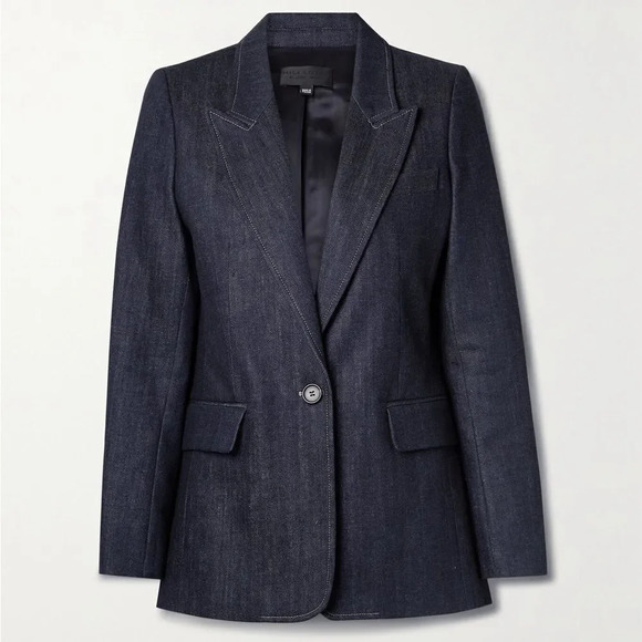 NEW NILI LOTAN Denim blazer size 8 New women’s luxury - Picture 2 of 12